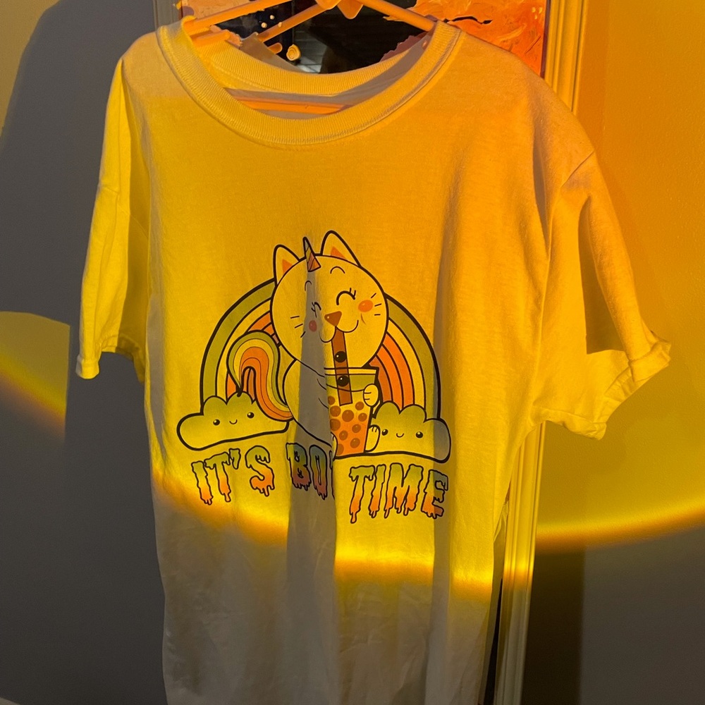 Cute boba cat tshirt